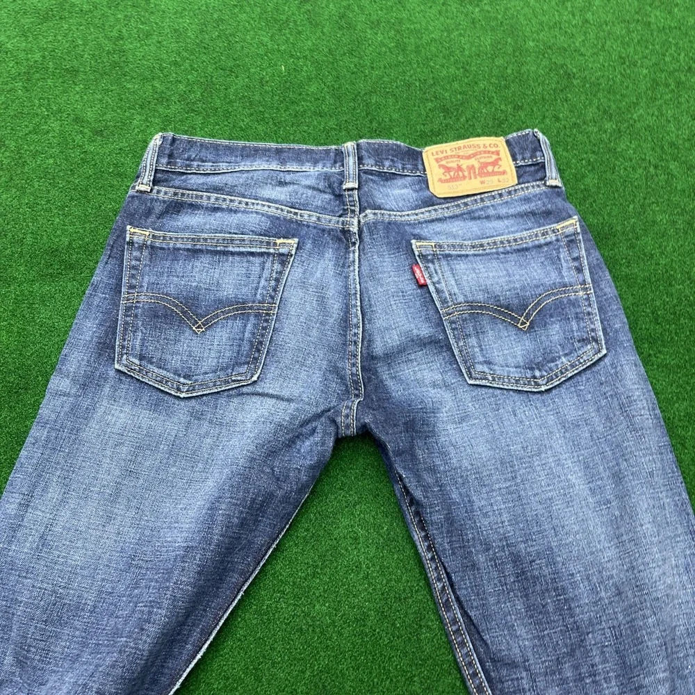Levi's 513 Mens Slim Straight Blue Denim Jeans 29x32
